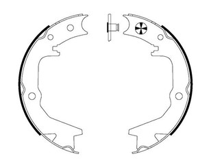 Колодки ручного тормоза к-кт для Mitsubishi Sigma 1991-1996 новый