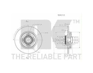 Диск тормозной задний для Citroen C4 II 2011> новый