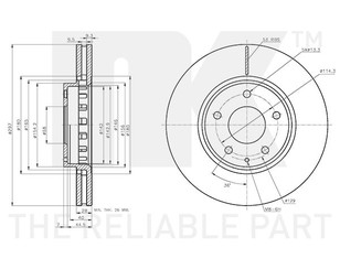 Диск тормозной передний вентилируемый для Mazda CX 5 2017> новый