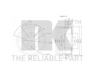 Барабан тормозной для Mazda MPV II (LW) 1999-2006 новый