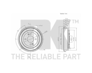 Барабан тормозной для Hyundai i10 2007-2013 новый