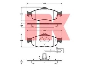 Колодки тормозные передние к-кт для Ford Cougar 1998-2001 новый