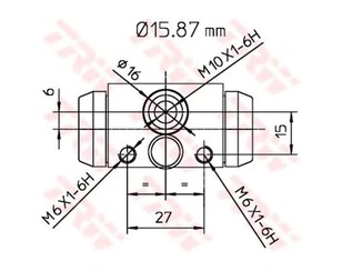 Цилиндр тормозной задний для Opel Agila A 2000-2008 новый