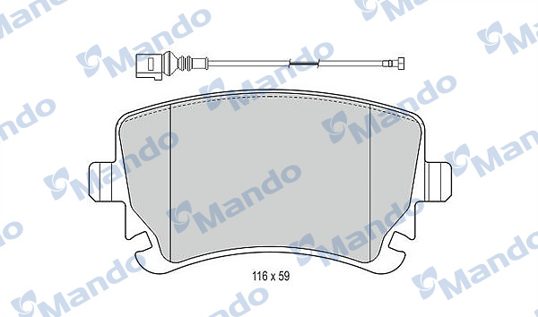 MPH59 Колодки задние Hyundai Elantra 11-15/ Hyundai Sonata 05- /  Optima 09-