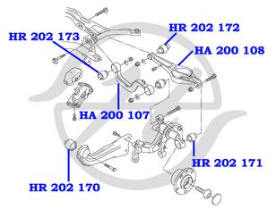 Сайлентблок заднего продольного рычага для VW Golf VI 2009-2013 новый