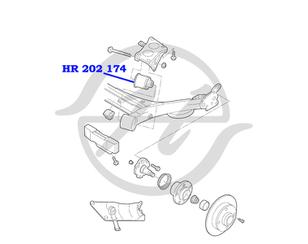 Сайлентблок задней балки для Skoda Fabia 1999-2007 новый