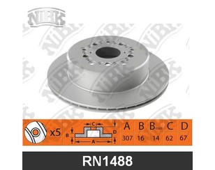 Диск тормозной задний для Lexus GS 300 1993-1998 новый