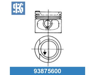 Поршень для Audi 80/90 [B3] 1986-1991 новый