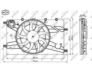 Диффузор вентилятора для Opel Zafira C 2013-2019 новый