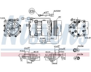 Компрессор системы кондиционирования для Seat Ibiza III 1999-2002 новый