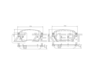 Колодки тормозные задние дисковые к-кт для Chevrolet Cobalt 2011-2015 новый