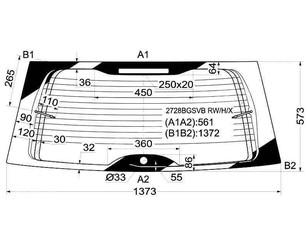 Стекло двери багажника для Citroen C8 2002-2014 новый