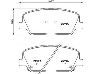 Колодки тормозные передние к-кт для Kia Ceed 2012-2018 новый