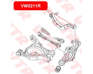 Сайлентблок заднего верхнего рычага для Audi A6 [C6,4F] 2004-2011 новый