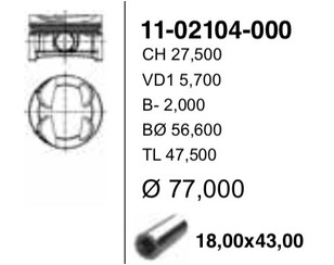 Поршень для Citroen C4 2005-2011 новый