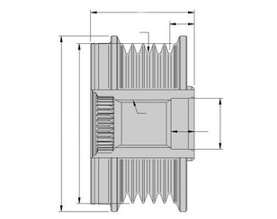 Шкив генератора для Nissan Qashqai (J10) 2006-2014 новый