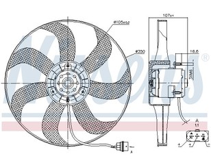 Вентилятор радиатора для VW Golf IV/Bora 1997-2005 новый