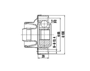 ШРУС карданного вала для BMW X5 E53 2000-2007 новый