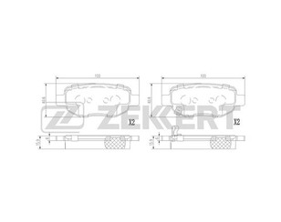 Колодки тормозные задние дисковые к-кт для Lifan X70 2017> новый