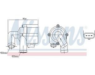 Насос (помпа) электрический для VW Transporter T5 2003-2015 новый