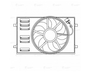 Вентилятор радиатора для Skoda Karoq 2017> новый