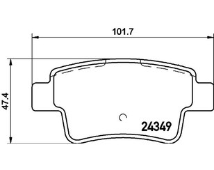 Колодки тормозные задние дисковые к-кт для Opel Corsa D 2006-2015 новый