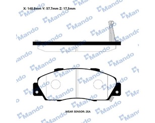 Колодки тормозные передние к-кт для Honda Accord V 1996-1998 новый