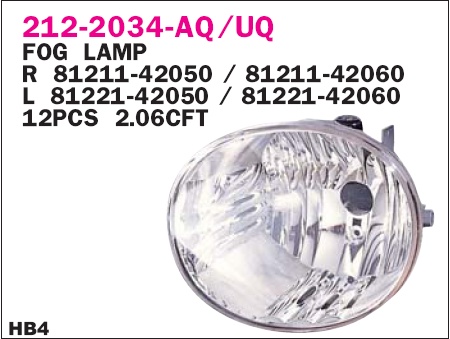212-2034L-UE Depo Фара противотуманная левая от производителя по спец ...