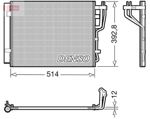 Радиатор кондиционера (конденсер) для Hyundai i30 2007-2012 новый