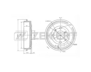 Барабан тормозной для Fiat Panda 2003-2012 новый