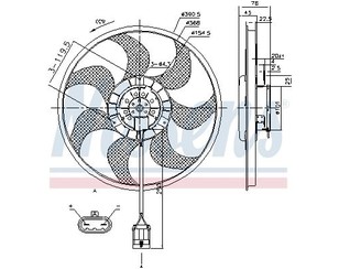 Вентилятор радиатора для Opel Astra H / Family 2004-2015 новый