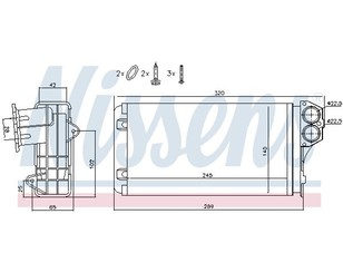 Радиатор отопителя для Peugeot 206 1998-2012 новый