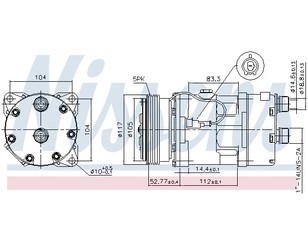 Компрессор системы кондиционирования для Fiat Ducato 244 (+Elabuga) 2002-2006 новый