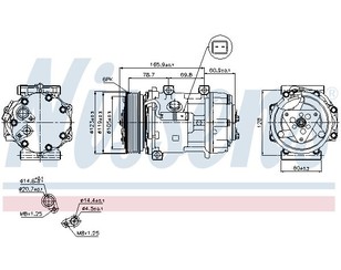 Компрессор системы кондиционирования для Citroen C8 2002-2014 новый