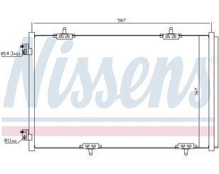 Радиатор кондиционера (конденсер) для Peugeot 301 2013> новый