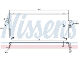 Радиатор кондиционера (конденсер) для Nissan Almera N15 1995-2000 новый