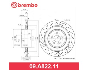 Диск тормозной задний для Mercedes Benz W204 2007-2015 новый