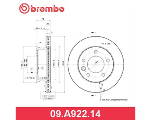 Диск тормозной передний вентилируемый для Mercedes Benz Sprinter (901-905)/Sprinter Classic (909) 1995-2006 новый