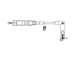 Провод высокого напряжения для VW Golf IV/Bora 1997-2005 новый