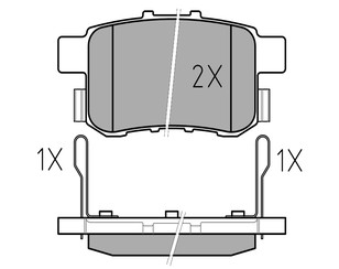 Колодки тормозные задние дисковые к-кт для Honda Accord VIII 2008-2015 новый