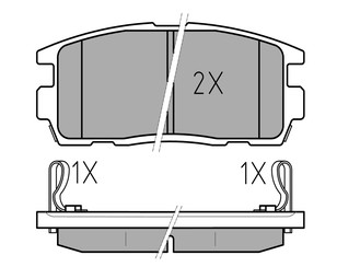 Колодки тормозные задние дисковые к-кт для Chevrolet Captiva (C100) 2006-2010 новый