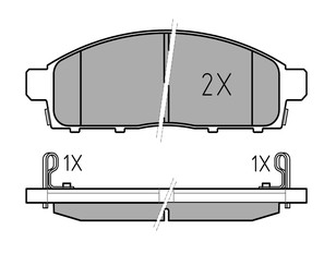 Колодки тормозные передние к-кт для Mitsubishi L200 (KK/KL) 2015> новый