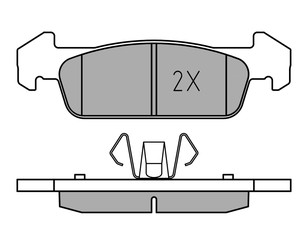 Колодки тормозные передние к-кт для Renault Logan II 2014> новый