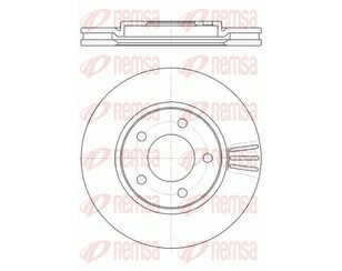 Диск тормозной передний вентилируемый для Chrysler Voyager/Caravan (RG/RS) 2000-2008 новый