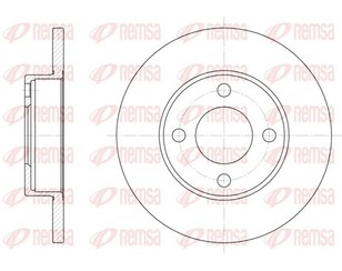 Диск тормозной передний не вентилируемый для Audi 100/200 [43] >1983 новый