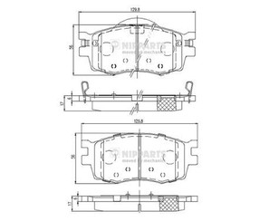 Колодки тормозные передние к-кт для Kia RIO 2005-2011 новый