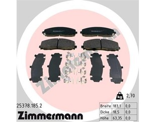 Колодки тормозные передние к-кт для Chrysler Grand Voyager/Grand Caravan (RT) 2007> новый