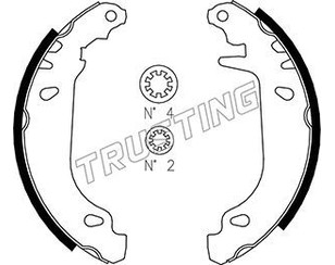 Колодки барабанные к-кт для Renault R21 1986-1994 новый