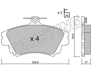 Колодки тормозные передние к-кт для Volvo V40 2001-2004 новый