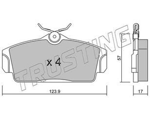 Колодки тормозные передние к-кт для Nissan Primera WP11E 1998-2001 новый